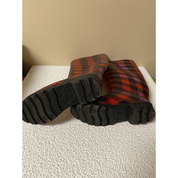 Dirty Laundry Tall Plaid Rain Boots Multicolor Plaid Sz 7 - Picture 5 of 10